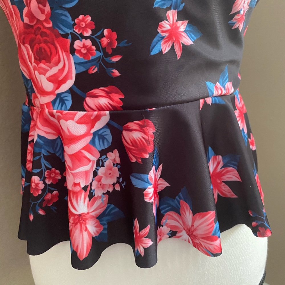 Bathing suit Top Size L Strapless Floral - Picture 5 of 13